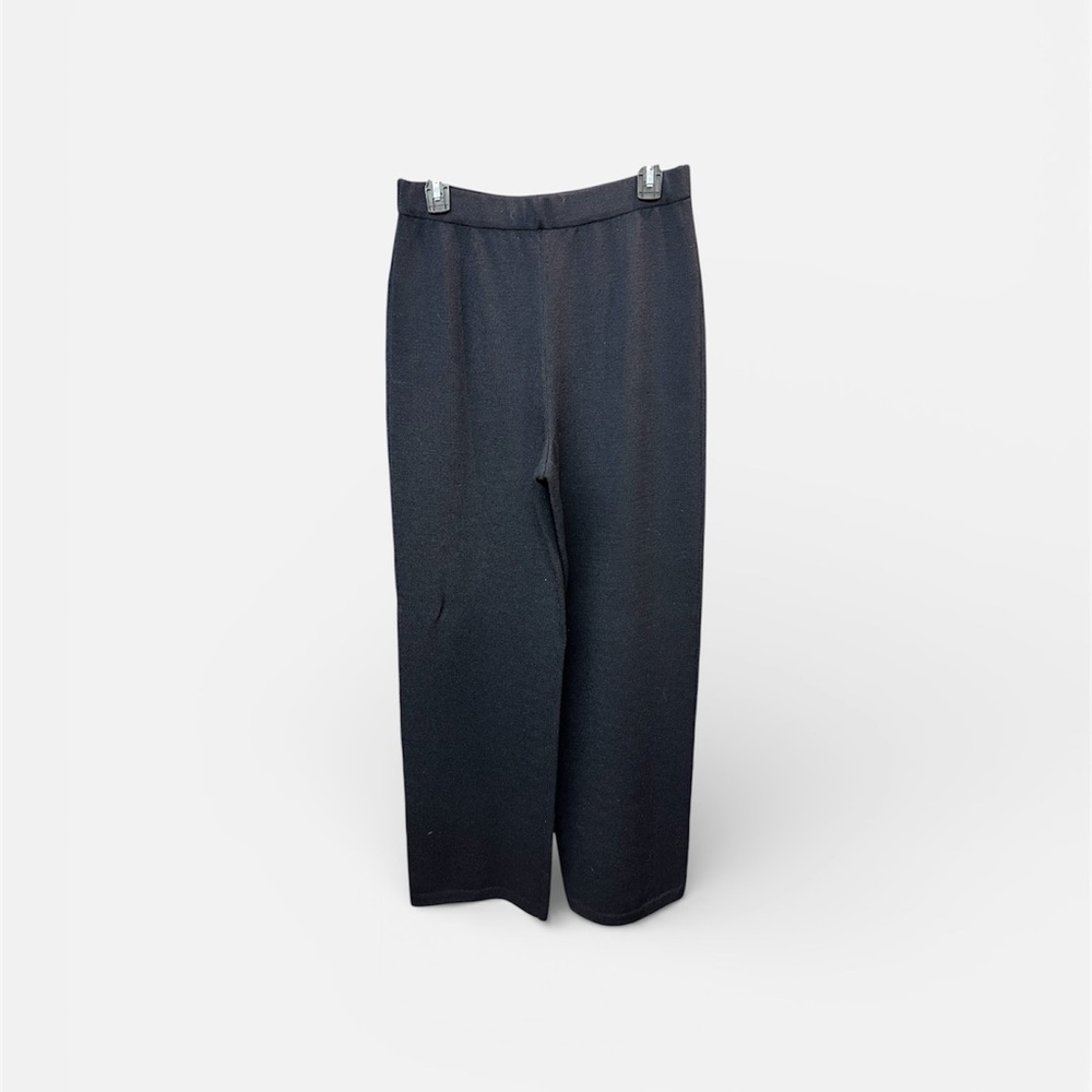 St. John Women Black Knit Wool Blend Pants Size 10